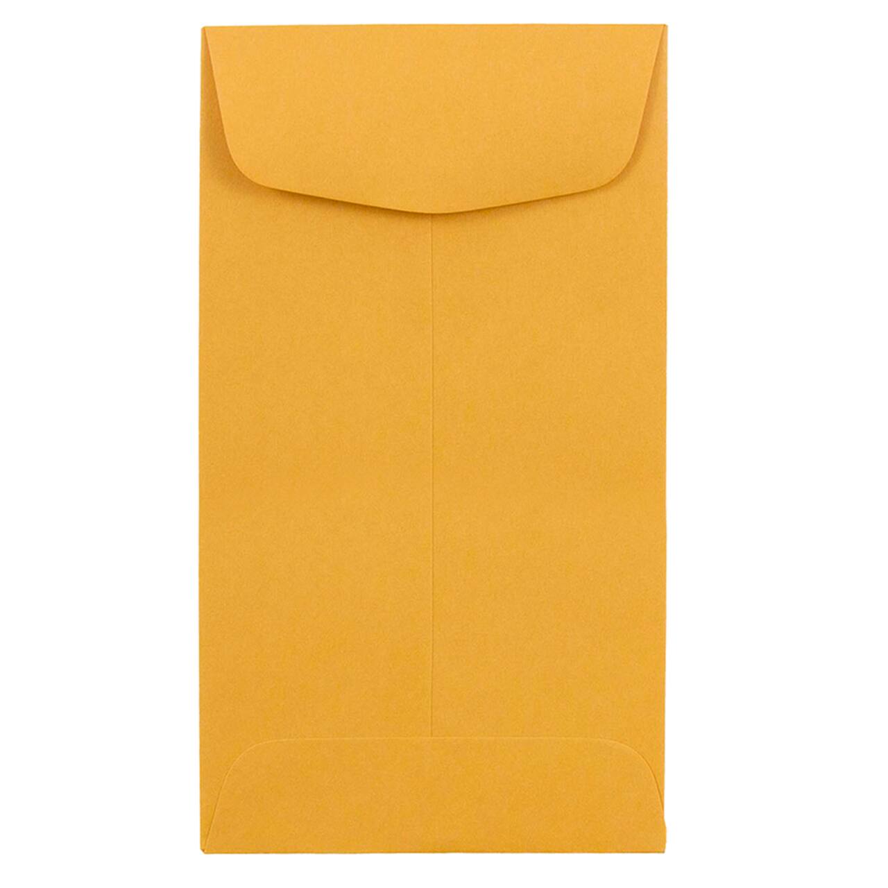 JAM Paper 3.375" x 6" Brown Kraft Recycled Coin Business Envelopes, 100ct.